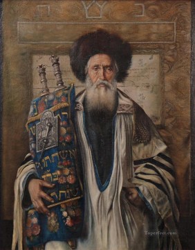 portrait of a man holding a book Painting - portrait of a man Isidor Kaufmann Hungarian Jewish